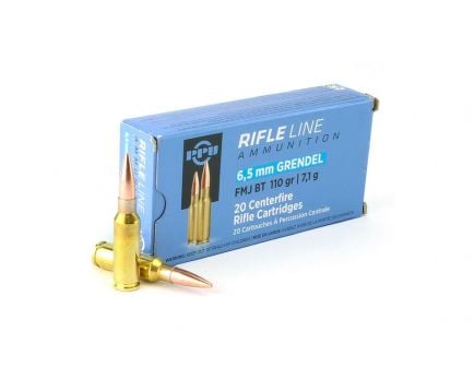 Prvi Partizan Rifle 110 gr FMJBT 6.5mm Grendel Ammo, 20 Rounds - PP6GF