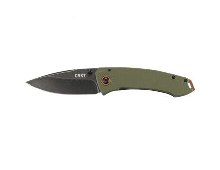 CRKT Tuna Spear Point Folding Knife w/ Frame Lock, 3.22", Green - 2520