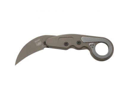 CRKT Provoke Earth Hawkbill Folding Knife w/ Kinematic, 2.41", Brown/Black - 4040E