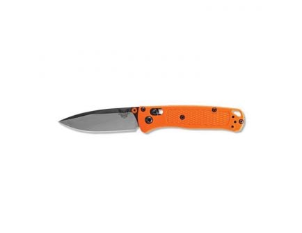 Benchmade Mini Bugout Drop Point Folding Knife, 2.82", Orange - 533