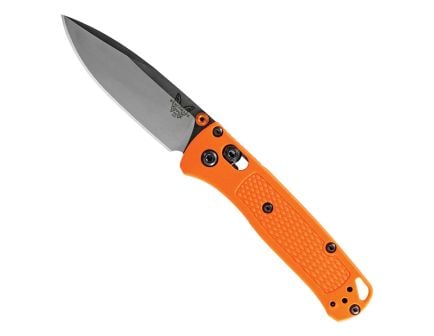 Benchmade Mini Bugout Drop Point Folding Knife, 2.82", Orange - 533