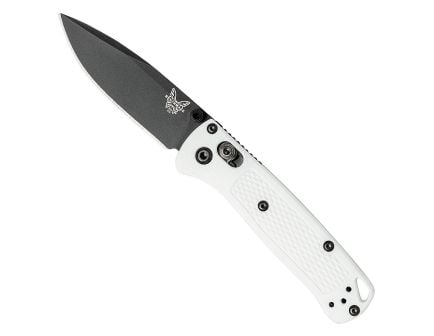 Benchmade Mini Bugout Drop Point Folding Knife, 2.82", White - 533BK-1