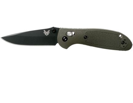 Benchmade Pardue Griptilian Drop Point Folding Knife, 2.91", Plain Edge, Olive Drab Glass Filled Nylon - 556BKOD-S30V
