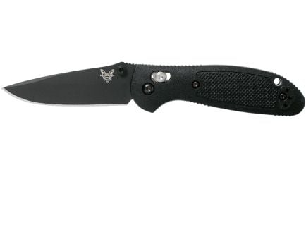 Benchmade Pardue Griptilian Drop Point Folding Knife, 2.91", Plain Edge, Black Glass Filled Nylon - 556BK-S30V