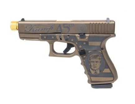 Glock G19 Gen4 Compact "Trump" Edition 9mm Pistol, Threaded Barrel