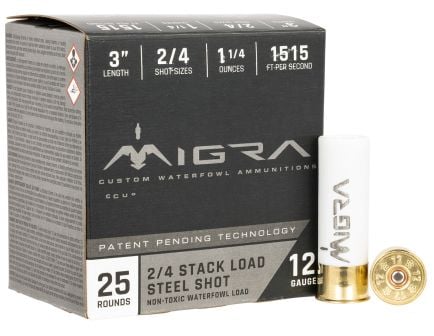 Migra Staxd 3" 2/4 1 1/4oz. 12 Gauge Ammo, 25rds - M-12S2-4
