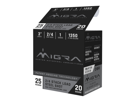 Migra Staxd Load 20 Gauge 3" 1oz. 2-4 Shot Ammo - M-20S2-4