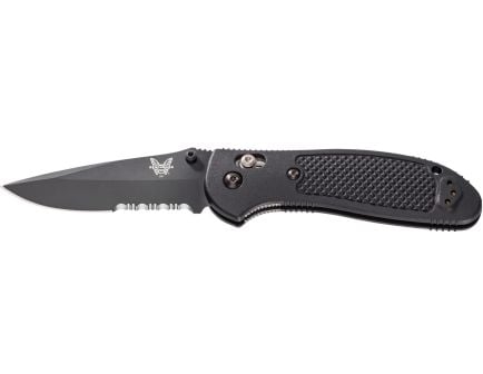 Benchmade Griptillian Serrated Drop Point Folding Knife | Black