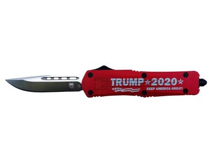 CobraTec 3" OTF Drop Point Knife, "Trump 2020" - MTRPFS3DNS