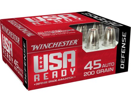 Winchester USA Ready 200gr 45 ACP Hex Vent Hollow Point Ammo, 20rds - RED45HP