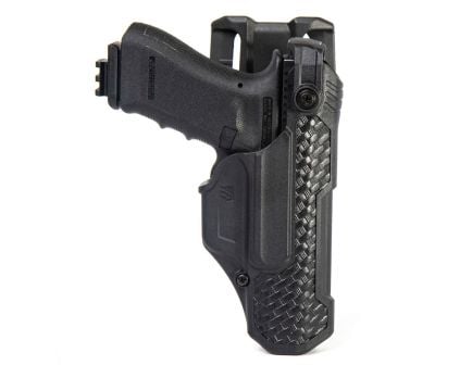 Blackhawk T Series L3D Glock 17/19/22/23/31/32/45/47 RH OWB Holster, Black Basketweave - 44N500BWR