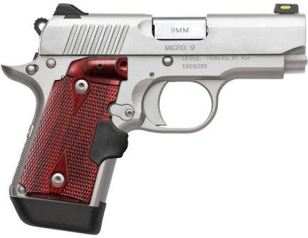 Kimber Micro 9 W/ Crimson Trace Laser Grip 9mm Pistol, 7rd, 3.15", Stainless - 3700482