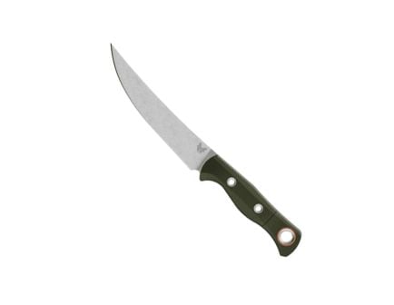 Benchmade Meatcrafter Fixed Blade Trailing Point Knife, OD Green - 15500-3