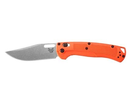 Benchmade TaggedOut Folding Clip Point Knife, Orange Grivory - 15535
