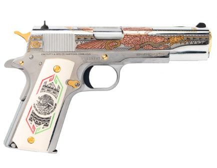 Colt Government 1911 Classic 5" 9rd .38 Super Pistol w/ Mexican Flag Theme - O1911C-SS38-BDM