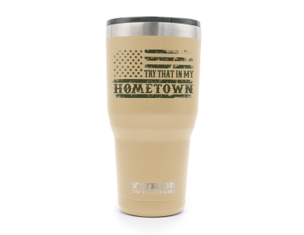 Yukon Outfitters Hometown 30 oz Freedom Tumbler, Tan - MGYT30HT