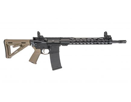 PSA 16" Mid-Length 5.56 NATO 1/7 Nitride 13.5" Lightweight M-Lok MOE EPT Rifle w/MBUS Sight Set, FDE