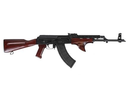 PSA AK-47 GF3 CLASSIC FORGED RIFLE WITH SHARK FIN AND SOVIET ARMS RAILED GAS TUBE, REDWOOD