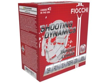 Fiocchi Shooting Dynamics 12 Gauge #7.5 Ammo, 25rds - 12SD18X7