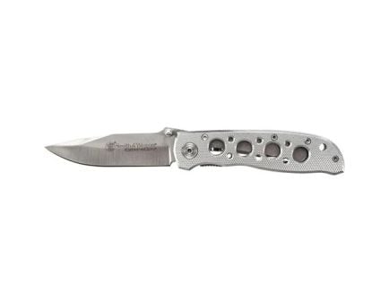Smith & Wesson Extreme Ops Folding Drop Point Knife, Silver - CK105H