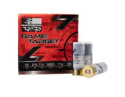 Veteran Ammo 12 Gauge Shotshells 7.5 1-1/8oz 2-3/4" 25rds