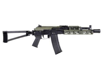 PSA AK-102 Triangle Side Folding Pistol - ODG With Hinged Dustcover, JL Billet Rail,  Toolcraft Trunnion, Bolt, And  Carrier