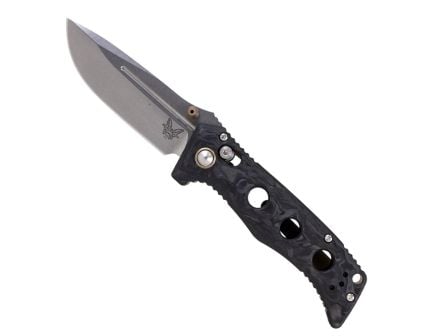 Benchmade Mini Adamas Folding Drop Point Knife, Marbled Carbon - 273-06