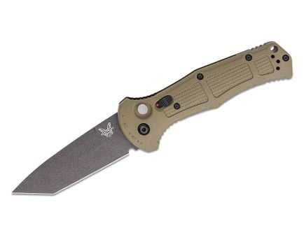 Benchmade Claymore Auto Folding Tanto Knife, Ranger Green - 9071BK-1