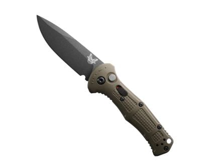 Benchmade Mini Claymore Auto Folding Drop Point Knife, Ranger Green - 9570BK-1