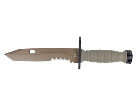 Kronos Bayonet II Fixed Blade Knife w/ Nylon Sheath, Coyote - KR-3003