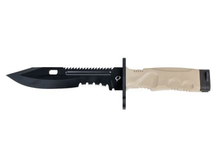Kronos Bayonet I Fixed Blade Knife w/ Nylon Sheath, Coyote/Black - KR-0193000