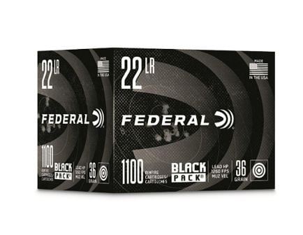 Federal Black Pack 22LR 36gr Lead Hollow Point, 1100rds - 36BF1100