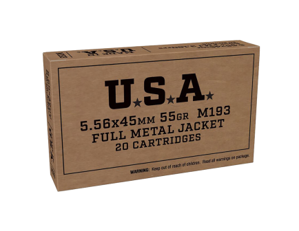 Winchester 5.56x45mm NATO 55gr FMJ Ammo, 20rds - SGM193KW