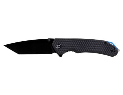 Kronos Brazen Tactical Tanto Folding Knife, Black - PSA-638-5