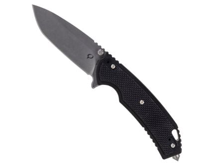 Kronos Ironclad Tactical Folding Knife, Black - KRON-02