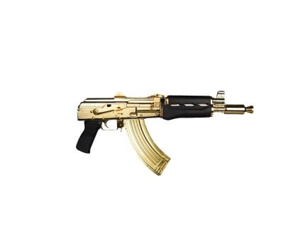 Zastava Arms USA ZPAP92 7.62x39mm 10" 30rds, 24K Gold-Plated AK Pistol - ZP92762MGL