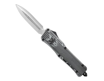 CobraTec Knives CTK-1 Large Plain Edge OTF Knife Dagger, Stonewashed - LSWCTK-1LFAGNS