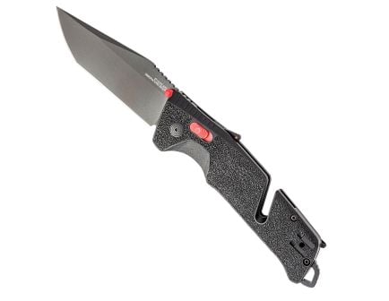SOG Knives Trident AT Folding Knife Tanto, Black/Red - SOG11-12-04-41