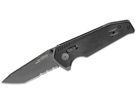 SOG Knives Vision XR Serrated Folding Knife Tanto, Black - SOG12-57-02-57