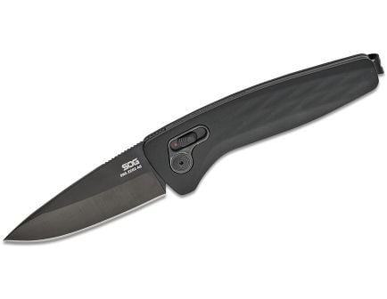 SOG Knives One-Zero AU Folding Knife, Black Sculpted - SOG15-73-01-57