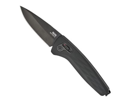 SOG Knives One-Zero AU Folding Knife, Black Sculpted - SOG15-73-01-57