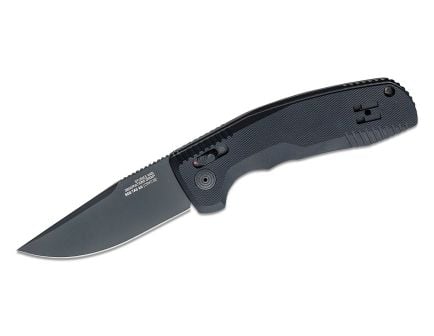SOG Knives SOG-TAC AU Straight Folding Knife, Black - SOG15-38-01-57