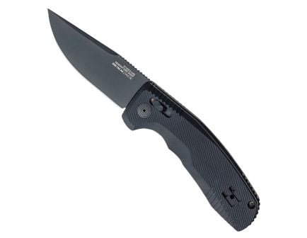 SOG Knives SOG-TAC AU Straight Folding Knife, Black - SOG15-38-01-57