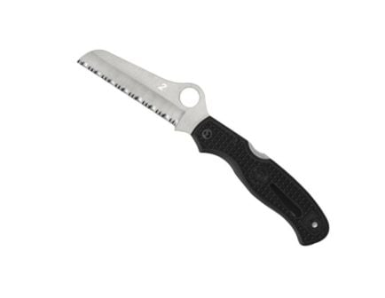 Spyderco Atlantic Salt Spyderedge Folding Knife Sheepsfoot, Black - C89SBK