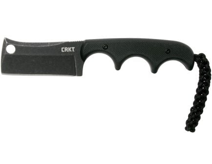 CRKT Minimalist Neck Knife Cleaver Design in Bold Black for Ultimate Utility - 2383K