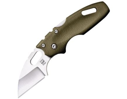 Cold Steel Mini Folder Plane Edge Knife Sheepsfoot Blade in OD Green - CS-20MTGD