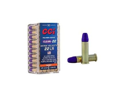 CCI Clean-22 Hyper Velocity .22LR 31 gr Ammo LN Purple - 50rds - 954CC