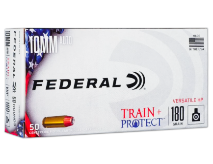 Federal Train+Protect 10mm Auto 180 gr VHP Ammo, 50rds - TP10VHP1