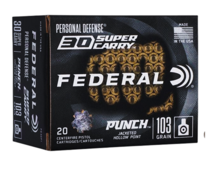 Federal Personal Defense Punch .30 Super Carry 103 gr Ammo PHP, 20rds - PD30P1