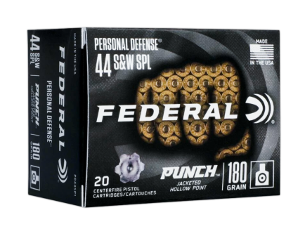 Federal Punch Personal Defense.44 Special 180 gr JHP Ammo, 20rds - PD44SP1